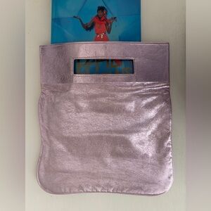 Disco-Inspo ⚡Metallic Pink Fold-Over Clutch